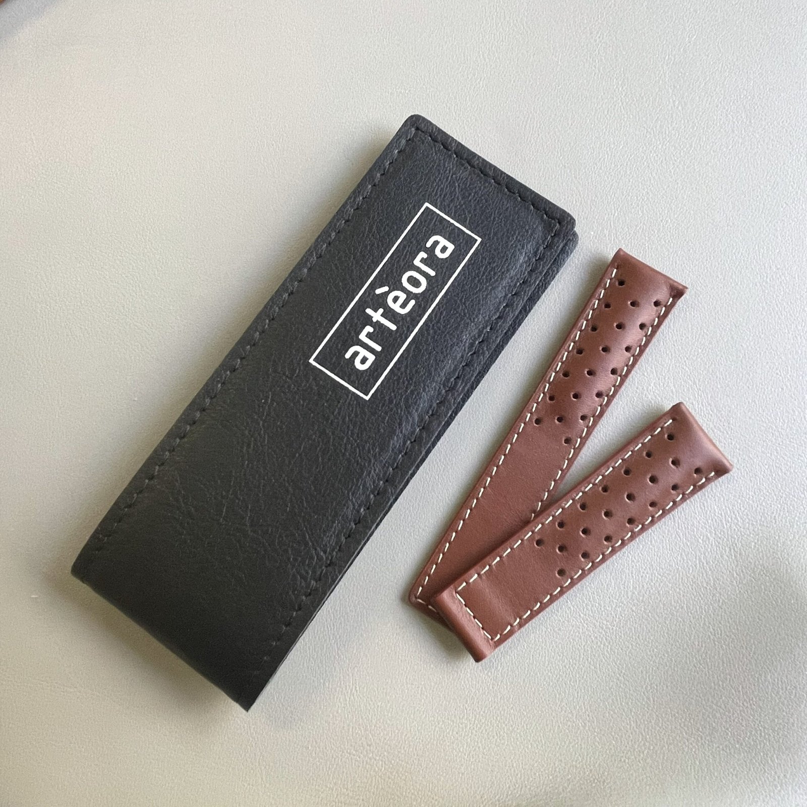 Vitello marrone Racing compatibile Tag Heuer Carrera - immagine 6