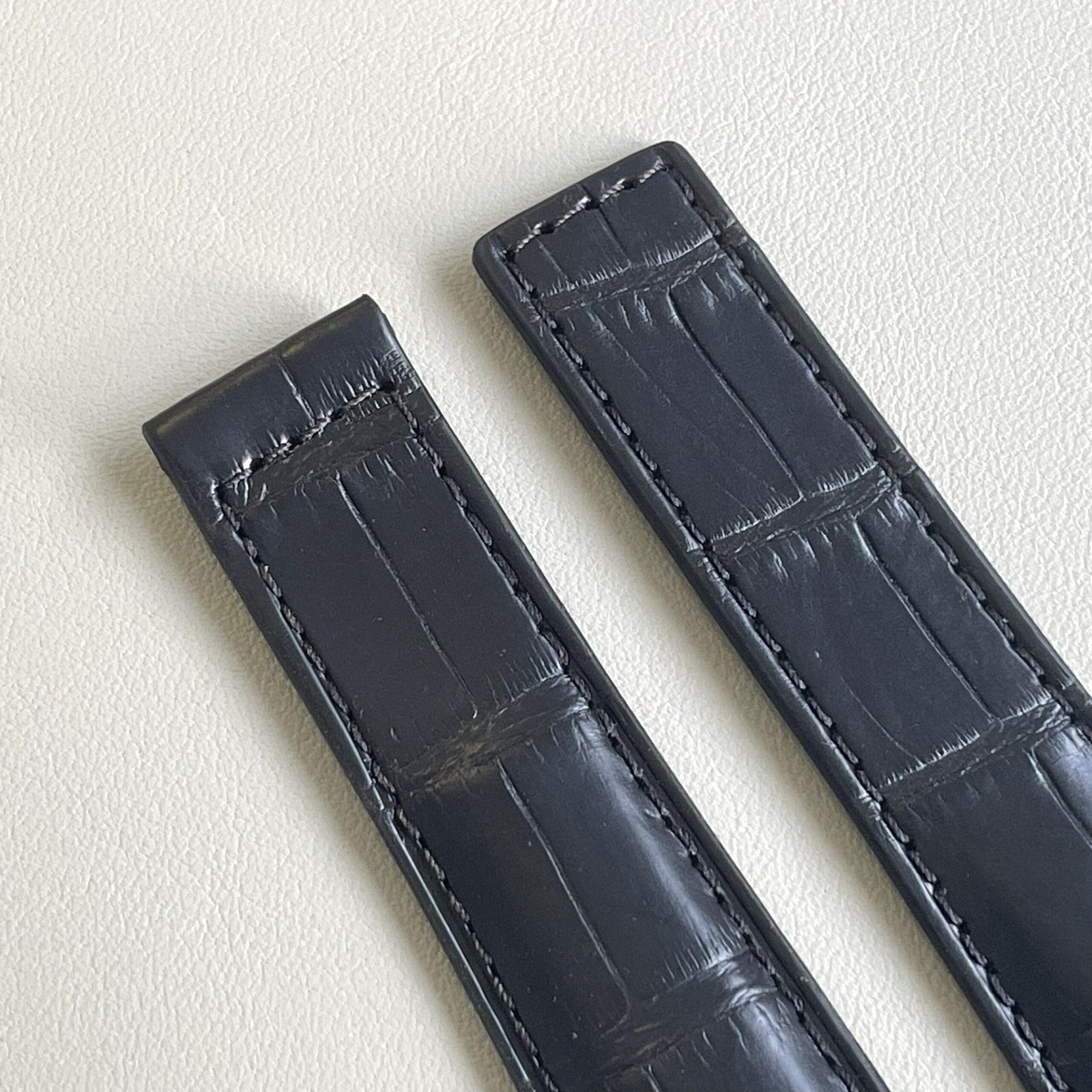 Vero alligatore nero compatibile Tag Heuer Monaco - immagine 4