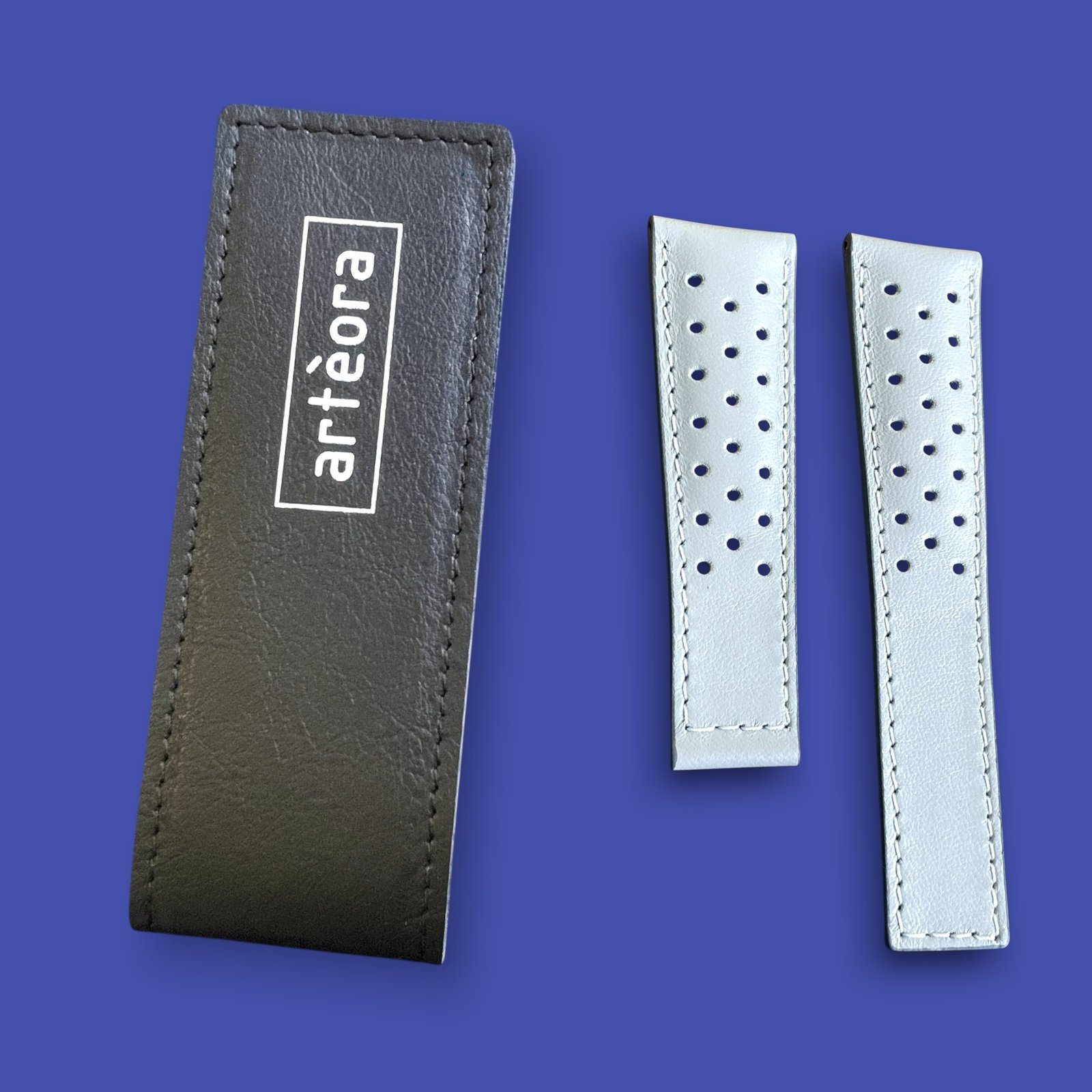 Vitello grigio Racing compatibile Tag Heuer Monaco - immagine 3