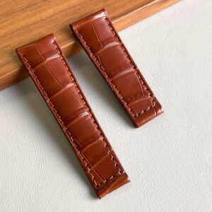 Alligatore marrone compatibile Rolex