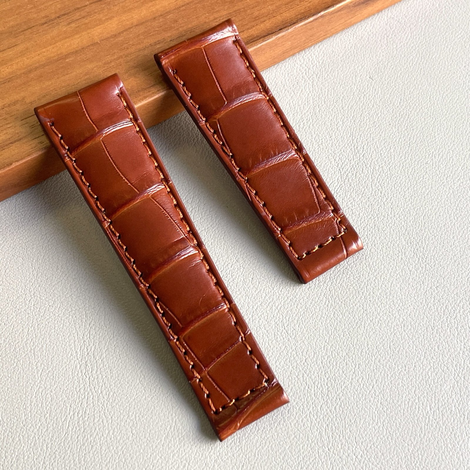 Alligatore marrone compatibile Rolex