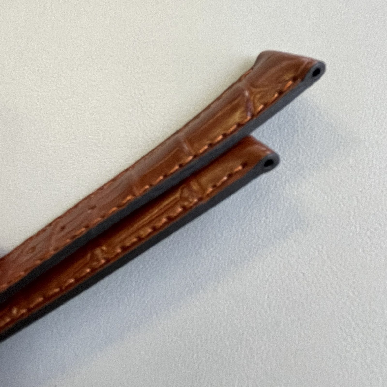 Alligatore cognac compatibile Omega - immagine 5