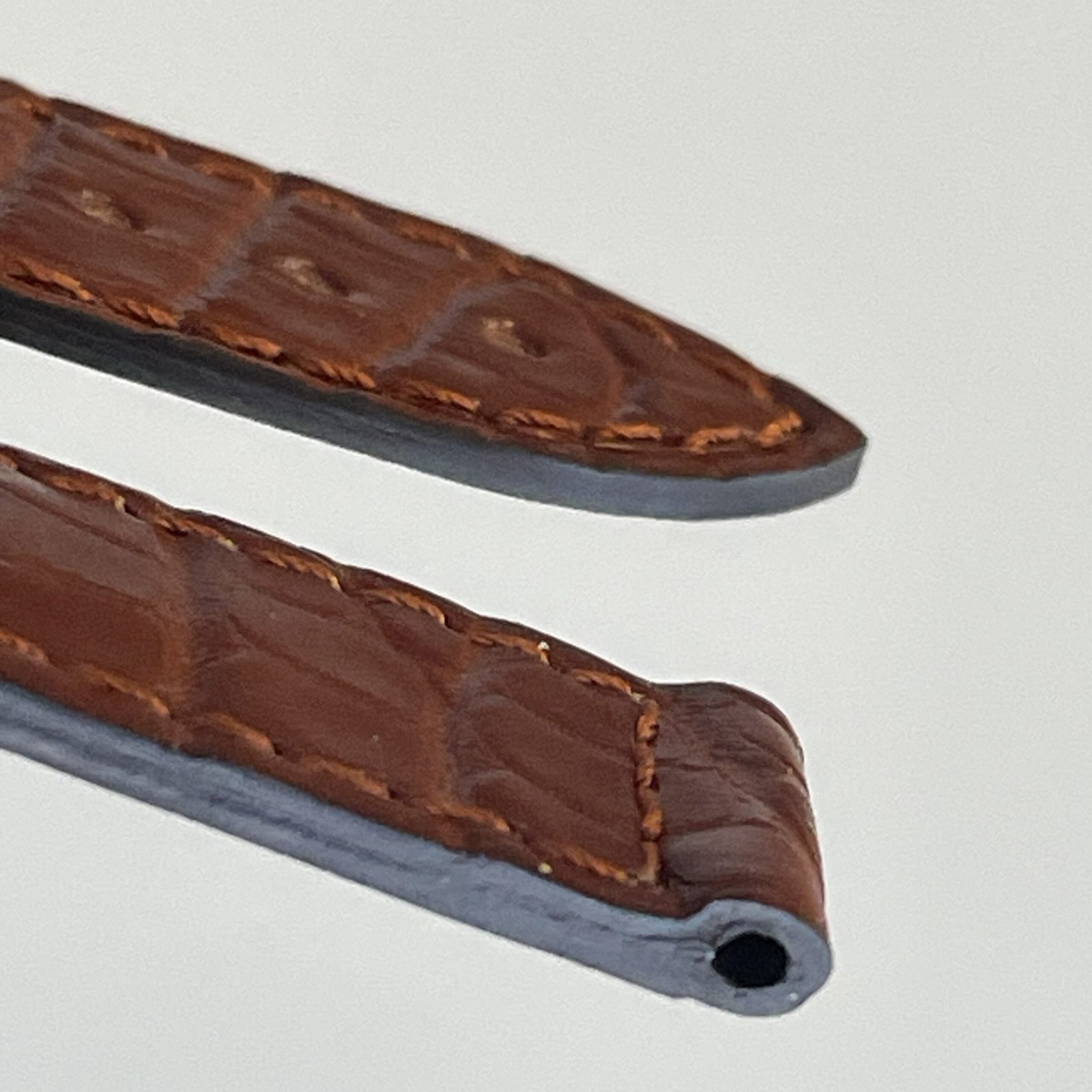 Alligatore cognac compatibile Omega - immagine 6