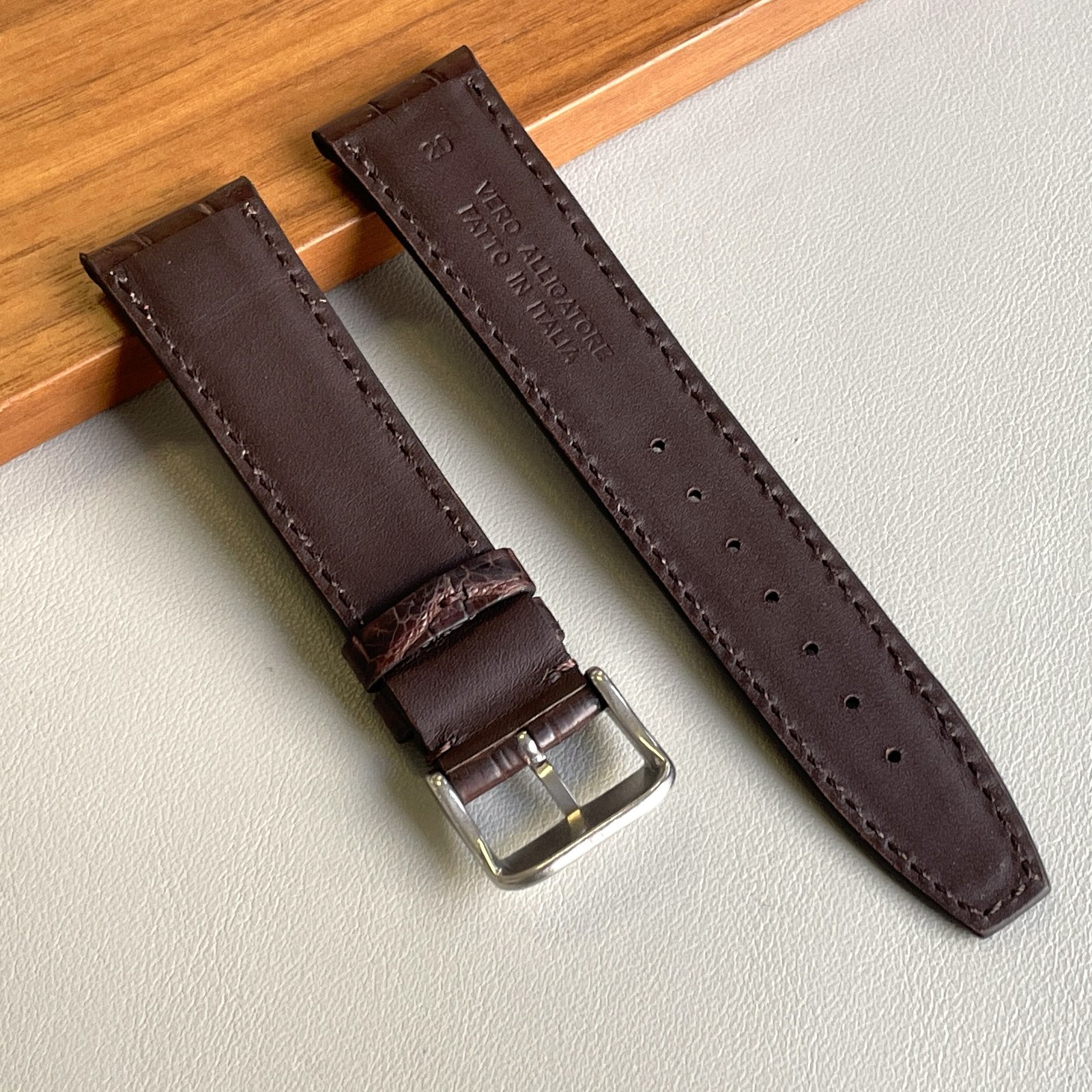Alligatore marrone compatibile IWC - Image 3