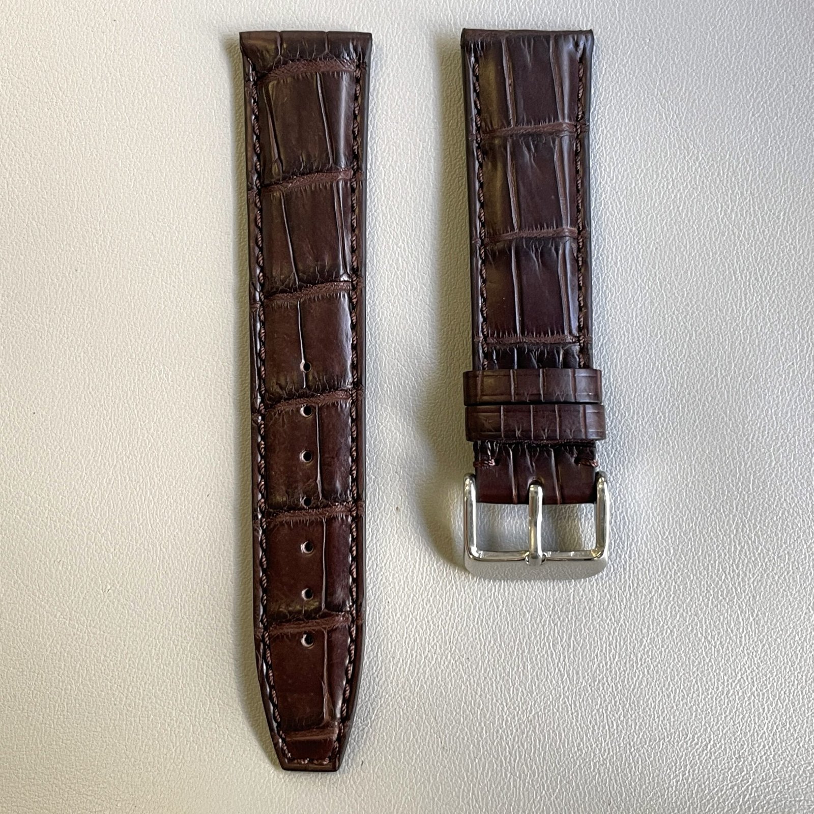 Alligatore marrone compatibile IWC - Image 4