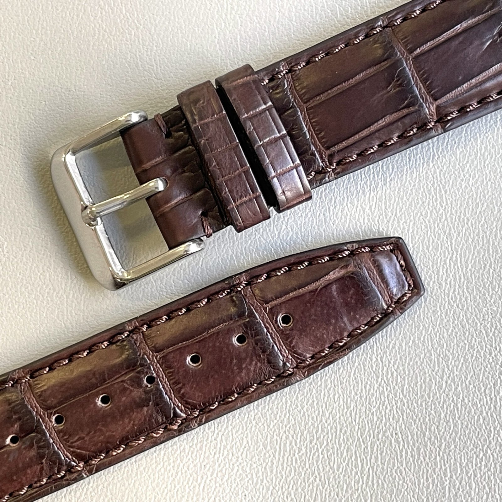 Alligatore marrone compatibile IWC - Image 6