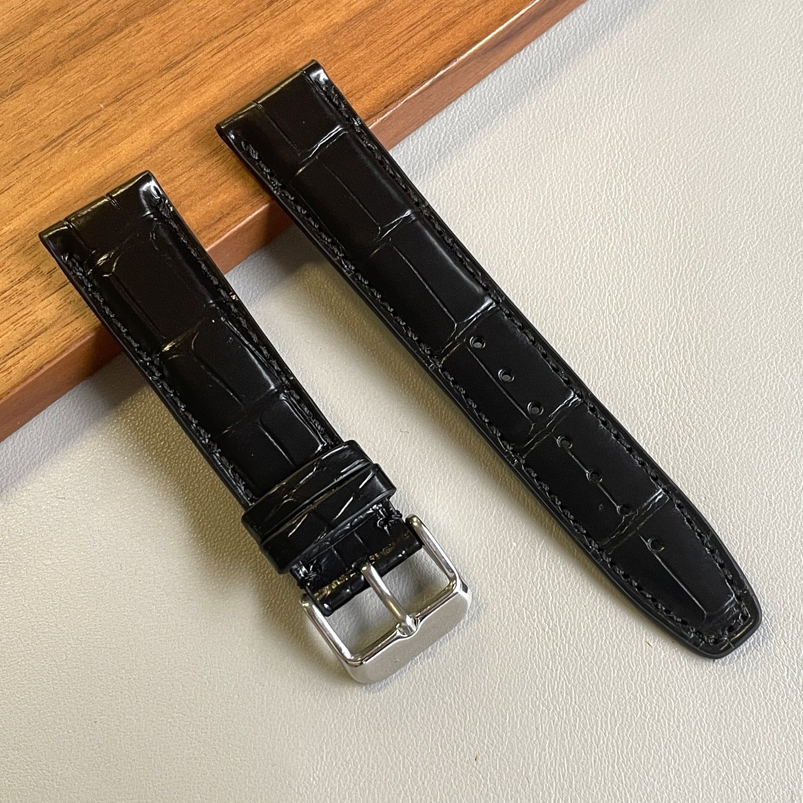 Alligatore nero compatibile IWC