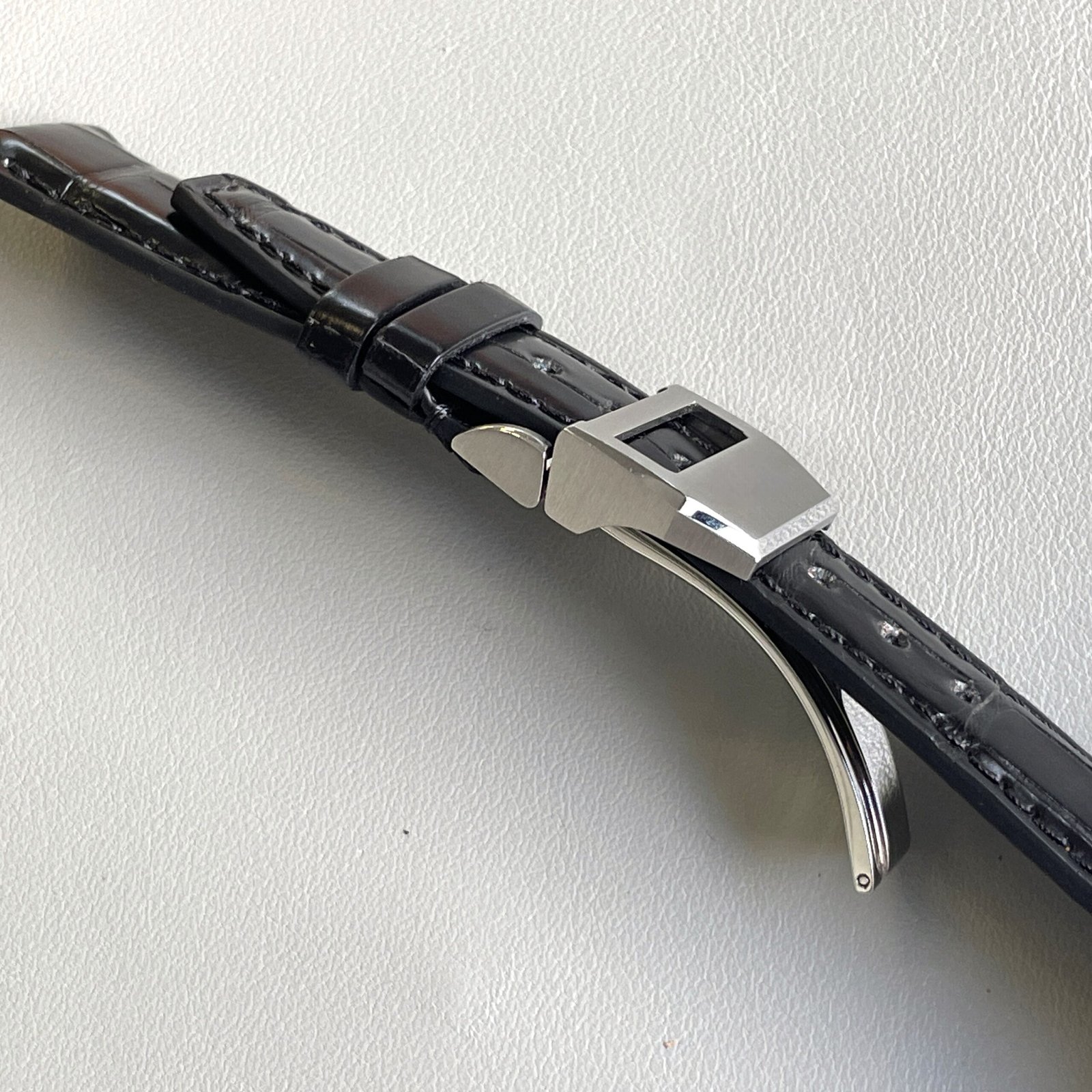 Alligatore nero compatibile IWC deployant - immagine 5